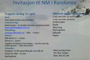 Invitasjon til randonee-NM